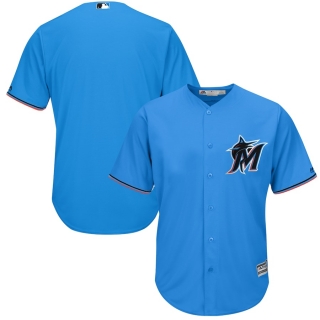 Men's Miami Marlins Majestic Blue Thunder Alternate 2019 Official Cool Base Team Jersey