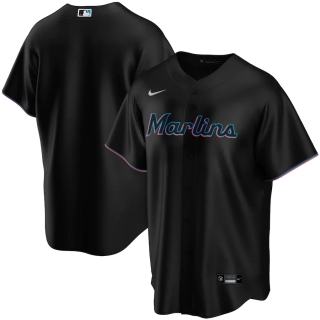 Men's Miami Marlins Nike Black Alternate 2020 Replica Team Jersey