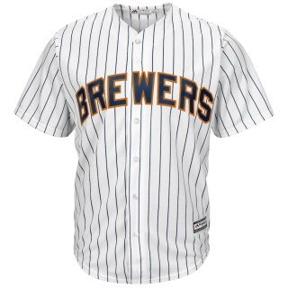 Men's Milwaukee Brewers Majestic White Home Cool Base Jersey