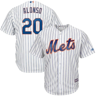 Men's New York Mets Pete Alonso Majestic White Royal Big & Tall Cool Base Player Jersey