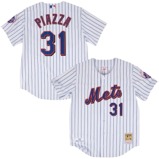 Men's New York Mets Mike Piazza 2000 Mitchell & Ness White Authentic Jersey