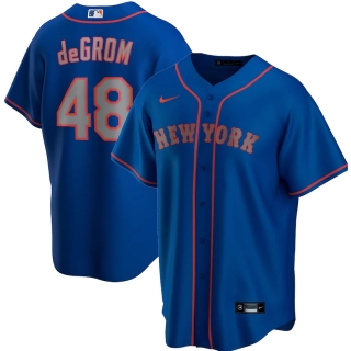 Men's New York Mets Jacob deGrom Nike Royal Alternate Road 2020 Replica Player Jersey
