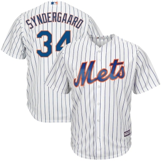 Men's New York Mets Noah Syndergaard Majestic White Big & Tall Alternate Cool Base Replica Player Jersey