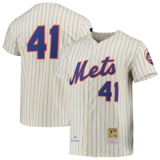 Tom Seaver New York Mets Mitchell & Ness Cooperstown Collection Authentic Jersey - Cream