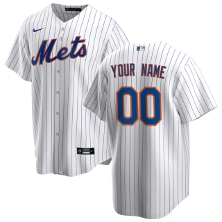 Men's New York Mets Nike White Royal Home 2020 Replica Custom Jersey