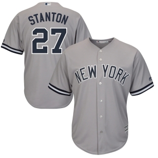Men's New York Yankees Giancarlo Stanton Majestic Gray Cool Base Replica Player Jersey