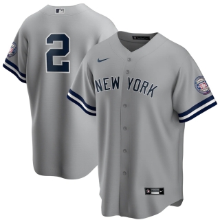 Men's New York Yankees Derek Jeter Nike Gray 2020 Hall of Fame Induction Replica Jersey
