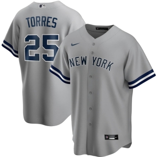 Men's New York Yankees Gleyber Torres Nike Gray Road 2020 Replica Player Jersey