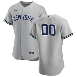 Men's New York Yankees Nike Gray 2020 Road Authentic Custom Jersey