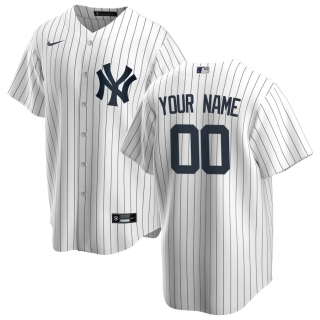 Men's New York Yankees Nike White Navy Home 2020 Replica Custom Jersey
