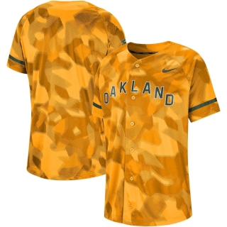 Men's Oakland Athletics Nike Gold Camo Jersey