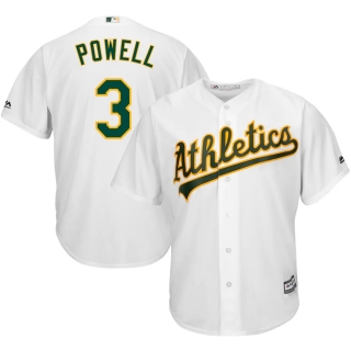 Men's Oakland Athletics Boog Powell Majestic White Home Cool Base Player Jersey