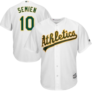 Men's Oakland Athletics Marcus Semien Majestic White Cool Base Player Jersey