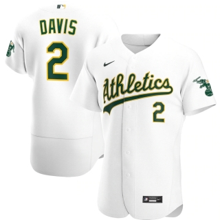 Men's Oakland Athletics Khris Davis Nike White Home 2020 Authentic Player Jersey