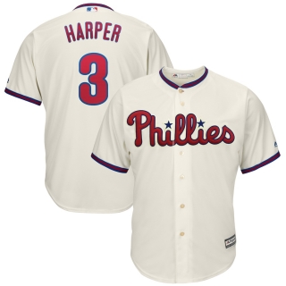 Men's Philadelphia Phillies Bryce Harper Majestic Cream Alternate Official Cool Base Player Jersey