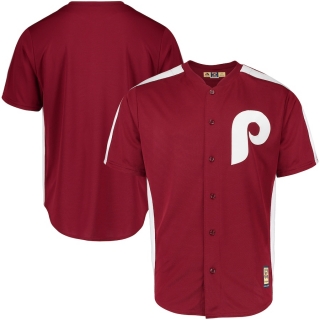 Men's Philadelphia Phillies Majestic Maroon 1979 Saturday Night Special Cool Base Cooperstown Team Jersey