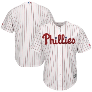 Men's Philadelphia Phillies Majestic White Scarlet Home Official Cool Base Team Jersey