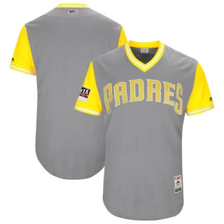 Men's San Diego Padres Majestic Gray Yellow 2018 Players' Weekend Authentic Team Jersey