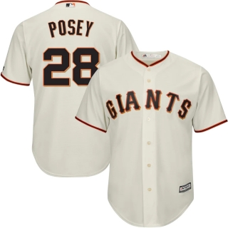 Men's San Francisco Giants Buster Posey Majestic Cream Big & Tall Alternate Cool Base Replica Player Jersey