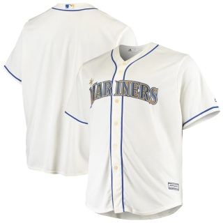 Men's Seattle Mariners Majestic Cream Alternate Official Cool Base Jersey