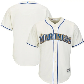 Men's Seattle Mariners Majestic Cream Alternate Cool Base Jersey