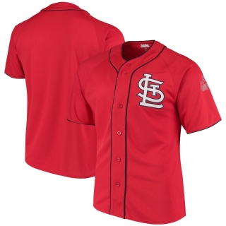 Men's St Louis Cardinals Stitches Red Team Color Full-Button Jersey