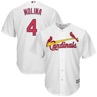 Men's St Louis Cardinals Yadier Molina Majestic White Big & Tall Alternate Cool Base Replica Player Jersey