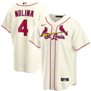 Men's St Louis Cardinals Yadier Molina Nike Cream Alternate 2020 Replica Player Jersey