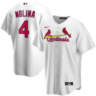 Men's St Louis Cardinals Yadier Molina Nike White Home 2020 Replica Player Jersey