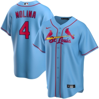 Men's St Louis Cardinals Yadier Molina Nike Light Blue Alternate 2020 Replica Player Jersey
