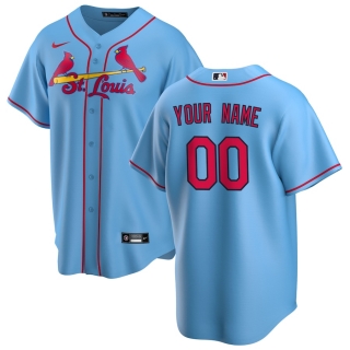 Men's St Louis Cardinals Nike Light Blue Alternate 2020 Replica Custom Jersey