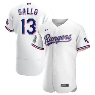 Men's Texas Rangers Joey Gallo Nike White Home 2020 Authentic Player Jersey