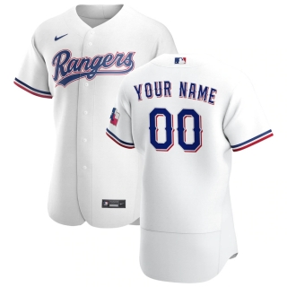 Men's Texas Rangers Nike White 2020 Home Authentic Custom Jersey