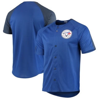 Men's Toronto Blue Jays Stitches Royal Logo Button-Up Jersey