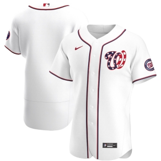 Men's Washington Nationals Nike White Alternate 2020 Authentic Team Logo Jersey