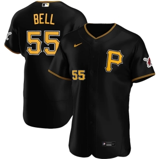 Men's Pittsburgh Pirates Josh Bell Nike Black Alternate 2020 Authentic Player Jersey