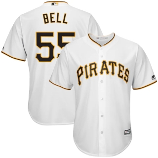 Men's Pittsburgh Pirates Josh Bell Majestic White Cool Base Player Replica Jersey