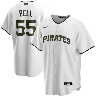 Men's Pittsburgh Pirates Josh Bell Nike White Alternate 2020 Replica Player Jersey
