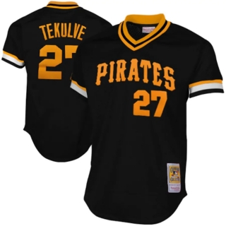 Mitchell & Ness Pittsburgh Pirates Kent Tekulve 1982 Cooperstown Collection Authentic Practice Jersey - Black