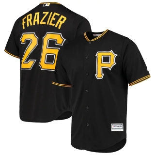 Men's Pittsburgh Pirates Adam Frazier Majestic Black Alternate Cool Base Jersey