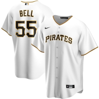 Men's Pittsburgh Pirates Josh Bell Nike White Home 2020 Replica Player Jersey
