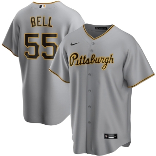 Men's Pittsburgh Pirates Josh Bell Nike Gray 2020-21 Home Replica Player Jersey