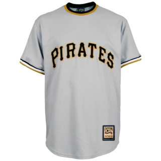 Men's Pittsburgh Pirates Majestic Gray Road Cooperstown Cool Base Team Jersey