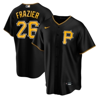 Men's Pittsburgh Pirates Adam Frazier Nike Black Alternate 2020 Replica Player Jersey