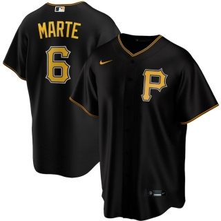 Men's Pittsburgh Pirates Starling Marte Nike Black Alternate 2020 Replica Player Jersey