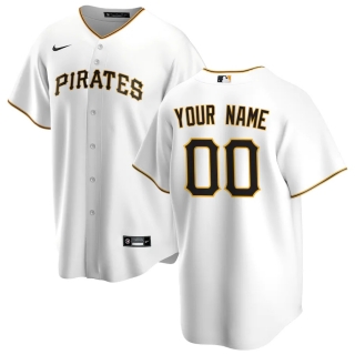 Men's Pittsburgh Pirates Nike White Home 2020 Replica Custom Jersey
