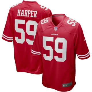 Men's San Francisco 49ers Willie Harper Nike Scarlet Game Retired Player Jersey