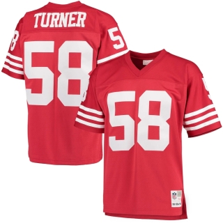 Men's San Francisco 49ers Keena Turner Mitchell & Ness Scarlet Retired Player Legacy Replica Jersey