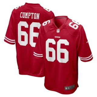 Men's San Francisco 49ers Tom Compton Nike Scarlet Game Jersey