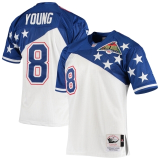 Men's NFC Steve Young Mitchell & Ness White Blue 1994 Pro Bowl Authentic Jersey